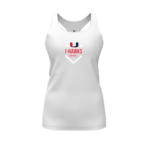 [CUS-DFW-RCBK-PER-WHT-FYS-LOGO2] Racerback Tank Top (Female Youth S, White, Logo 2)