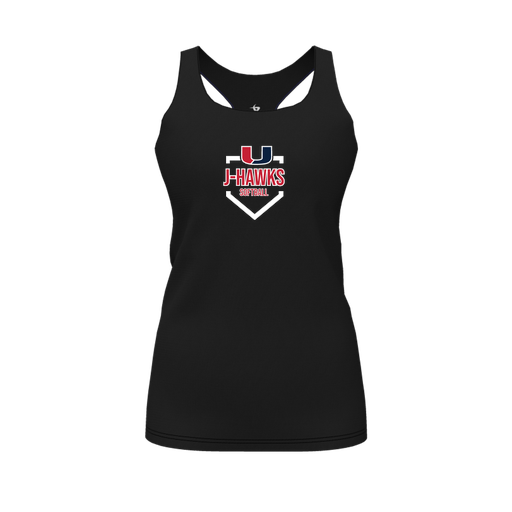 [CUS-DFW-RCBK-PER-BLK-FYS-LOGO2] Racerback Tank Top (Female Youth S, Black, Logo 2)