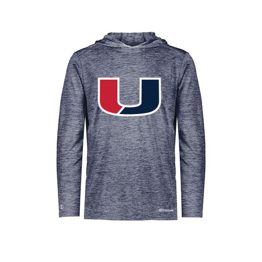 [FOLHCGNV-AS-LOGO1] Decker Men's Charge Hoodie (Adult S, Navy, Logo 1)