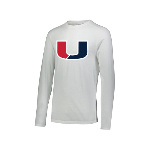 [FTLCUBWH-AXS-LOGO1] Decker Men's Tri-Blend T-Shirt - Long Sleeve (Adult XS, White, Logo 1)