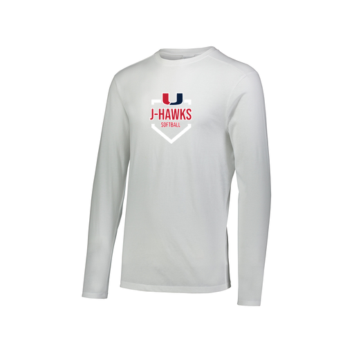 [FTLCUBWH-AXS-LOGO2] Decker Men's Tri-Blend T-Shirt - Long Sleeve (Adult XS, White, Logo 2)