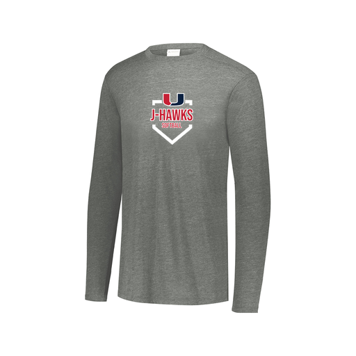 [FTLCUBGY-AXS-LOGO2] Decker Men's Tri-Blend T-Shirt - Long Sleeve (Adult XS, Gray, Logo 2)