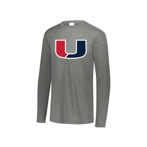 [FTLCUBGY-YS-LOGO1] Decker Youth Tri-Blend T-Shirt - Long Sleeve (Youth S, Gray, Logo 1)