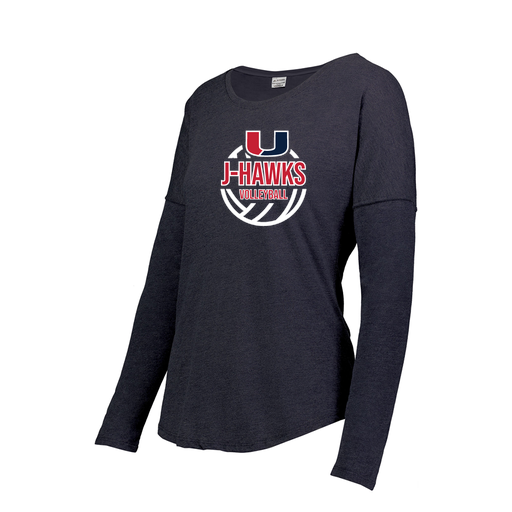 [FTLCUBNV-FAS-LOGO3] Ladies LS Ultra-blend T-Shirt (Female Adult S, Navy, Logo 3)