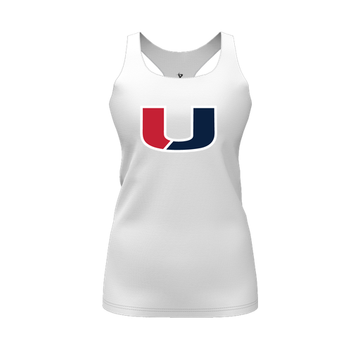 [CUS-DFW-RCBK-PER-WHT-FYS-LOGO1] Racerback Tank Top (Female Youth S, White, Logo 1)