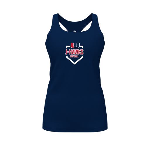 [CUS-DFW-RCBK-PER-NVY-FYS-LOGO2] Racerback Tank Top (Female Youth S, Navy, Logo 2)