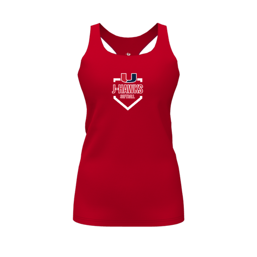 [CUS-DFW-RCBK-PER-RED-FYS-LOGO2] Racerback Tank Top (Female Youth S, Red, Logo 2)