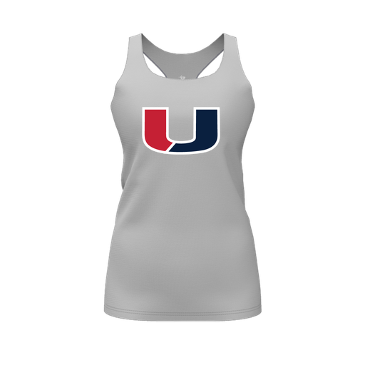 [FT0TRBGY-FYS-LOGO1] Decker Racerback Tank Top (Female Youth S, Gray, Logo 1)