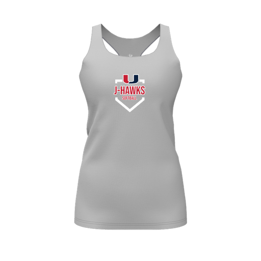 [CUS-DFW-RCBK-PER-GRY-FYS-LOGO2] Racerback Tank Top (Female Youth S, Gray, Logo 2)