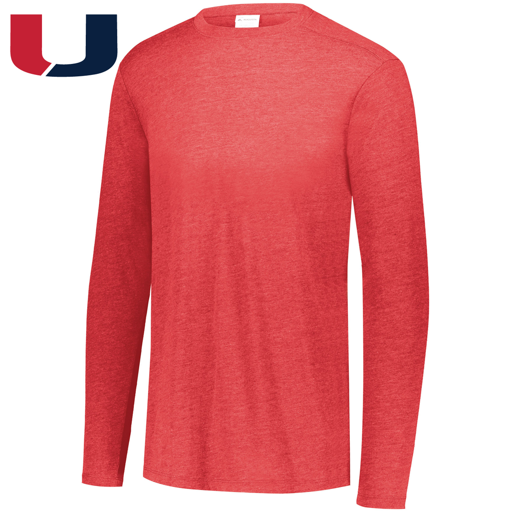 [FTLCUBBK-AL-LOGO1] Decker Men's Tri-Blend T-Shirt - Long Sleeve (Adult L, Black, Logo 1)