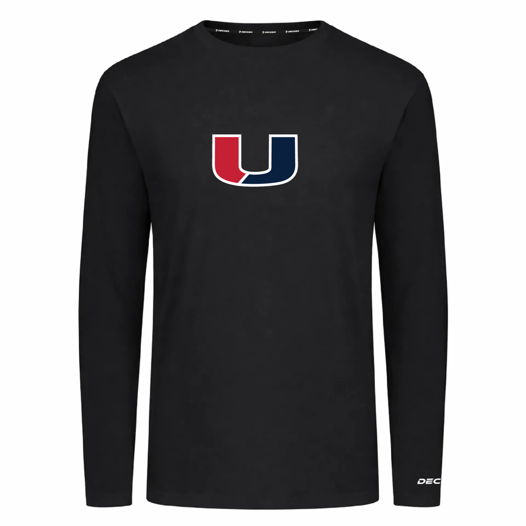 [FTLCUBBK-AS-LOGO1] Decker Adult Tri-Blend T-Shirt - Long Sleeve (Black, Adult S, Logo 1)