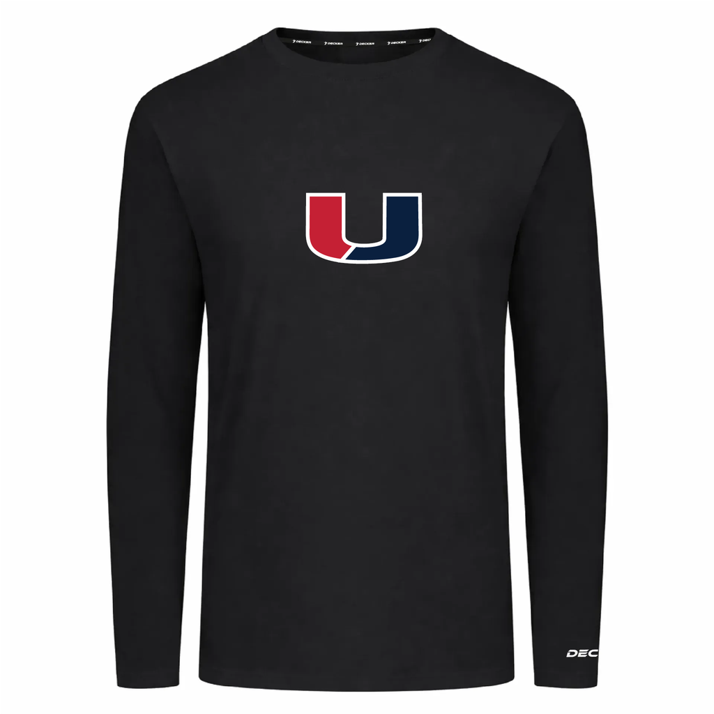 [FTLCUBBK-AXS-LOGO1] Decker Adult Tri-Blend T-Shirt - Long Sleeve (Black, Adult XS, Logo 1)