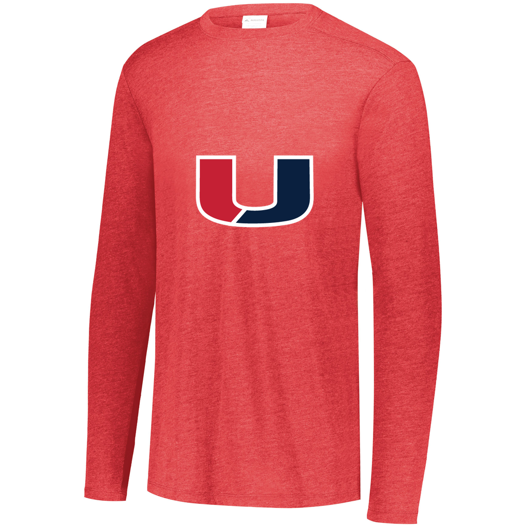 [FTLCUBBK-AXS-LOGO1] Decker Men's Tri-Blend T-Shirt - Long Sleeve (Adult XS, Black, Logo 1)