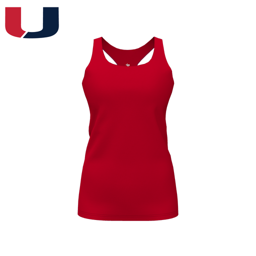 [FT0TRBBK-FAL-LOGO1] Decker Racerback Tank Top (Female Adult L, Black, Logo 1)