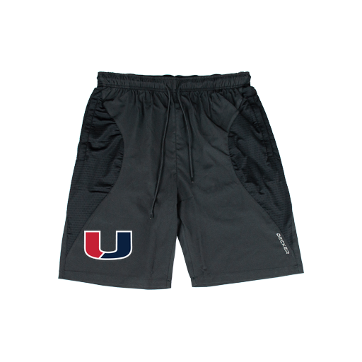 [CUS-DFW-SHOR-PER-CRV-BLK-YXXS-LOGO1] Decker Shorts (Curve Shorts) (Logo 1, Youth XXS, Black)