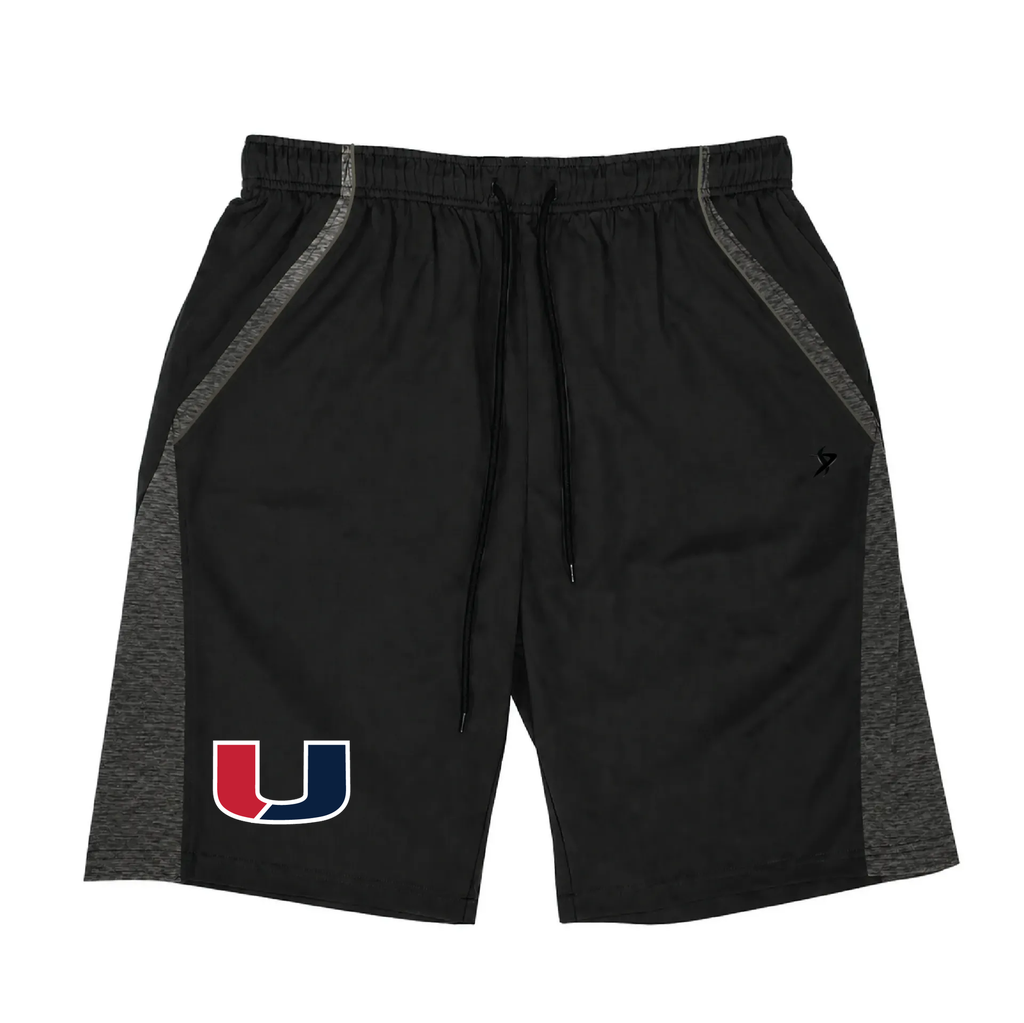 [DFW-SHOR-PER-ANG-BLK-YXS-LOGO1] Decker Shorts (Angle Shorts) (Black, Youth XS, Logo 1)