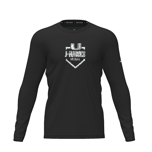[CUS-DRIF-TEES-PER-CNK-LSL-BLK-YXS-LOGO2] Dri Fit Performance T-Shirt (Youth XS, Black, Logo 2, Long Sleeve)