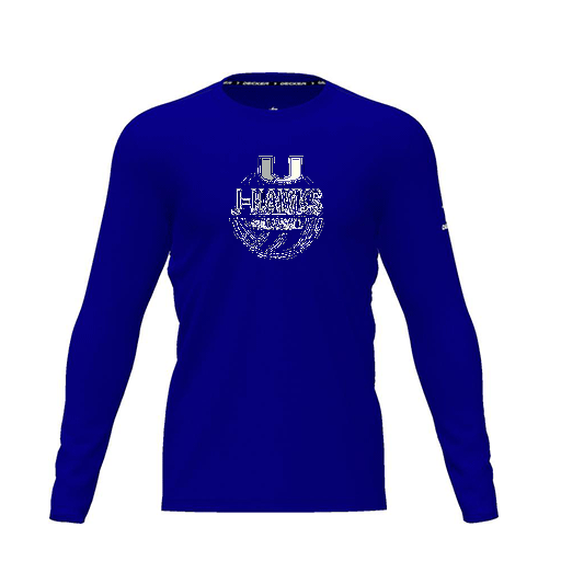 [CUS-DRIF-TEES-PER-CNK-LSL-RYL-YXS-LOGO3] Dri Fit Performance T-Shirt (Youth XS, Royal, Logo 3, Long Sleeve)