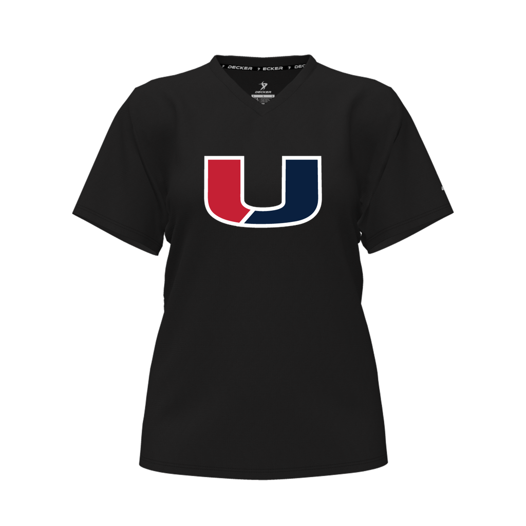[CUS-DFW-TEES-PER-CNK-LSL-BLK-FYXS-LOGO1] Decker Performance T-Shirt (Crew Neck, Long Sleeve, Black, Female Youth XS, Logo 1)
