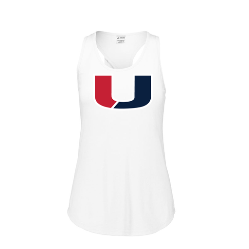 [FT0TUBWH-FAS-LOGO1] Ladies Tri Blend Tank Top (Female Adult S, White, Logo 1)