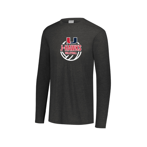 [FTLCUBBK-AXS-LOGO3] Decker Men's Tri-Blend T-Shirt - Long Sleeve (Adult XS, Black, Logo 3)