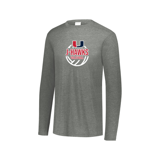 [FTLCUBGY-AXS-LOGO3] Decker Men's Tri-Blend T-Shirt - Long Sleeve (Adult XS, Gray, Logo 3)