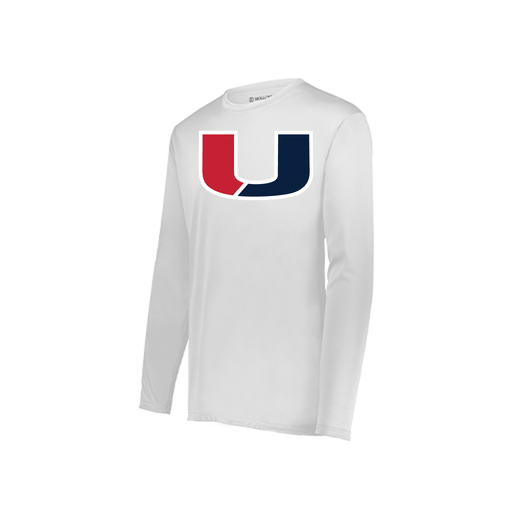 [222823.005.S-LOGO1] Youth LS Smooth Sport Shirt (Youth S, White, Logo 1)