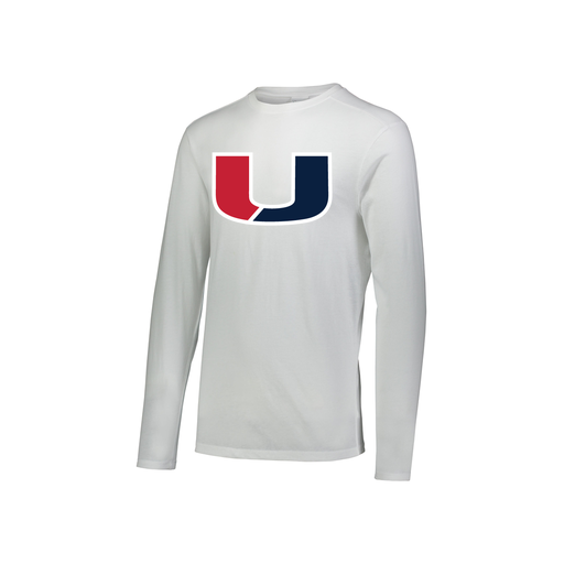 [3076.005.S-LOGO1] Youth LS Ultra-blend T-Shirt (Youth S, White, Logo 1)