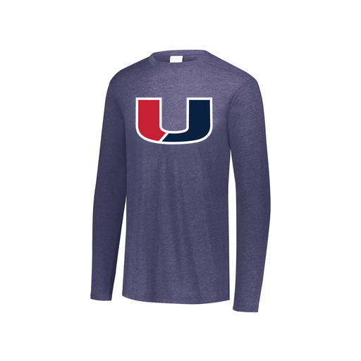 [3076.72N.S-LOGO1] Youth LS Ultra-blend T-Shirt (Youth S, Navy, Logo 1)
