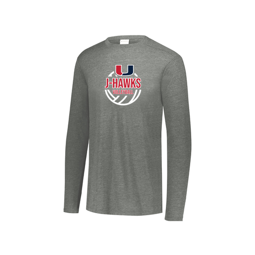 [FTLCUBGY-YS-LOGO3] Decker Youth Tri-Blend T-Shirt - Long Sleeve (Youth S, Gray, Logo 3)