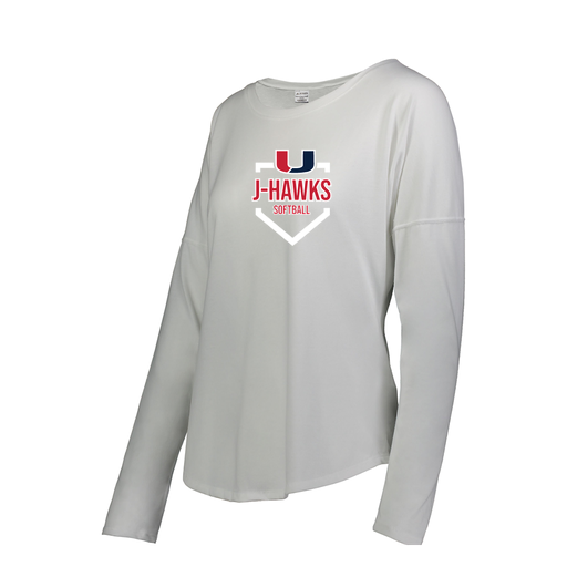 [FTLCUBWH-FAS-LOGO2] Decker Women's Tri-Blend T-Shirt - Long Sleeve (Female Adult S, White, Logo 2)