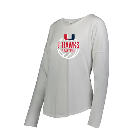 [FTLCUBWH-FAS-LOGO3] Decker Women's Tri-Blend T-Shirt - Long Sleeve (Female Adult S, White, Logo 3)