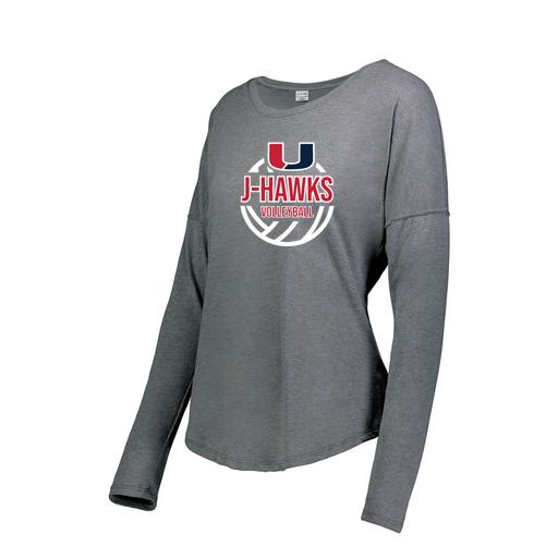 [3077.013.S-LOGO3] Ladies LS Ultra-blend T-Shirt (Female Adult S, Gray, Logo 3)