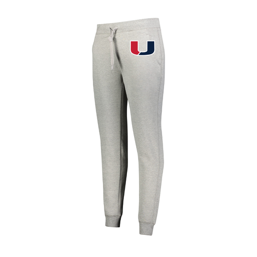 [229748.017.XS-LOGO1] Ladies 60/40 Fleece Jogger (Female Adult XS, Silver, Logo 1)