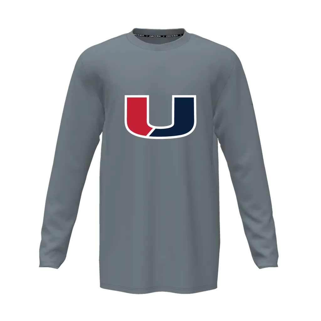 [CUS-DFW-TEES-CMF-CNK-LSL-GRY-AS-LOGO1] Decker Adult Comfort T-Shirt - Long Sleeve (Gray, Adult S, Logo 1)