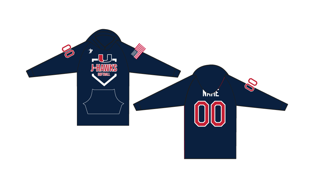 Urbandale J-Hawk Softball - Navy Hoodie (W/ Number & Name)
